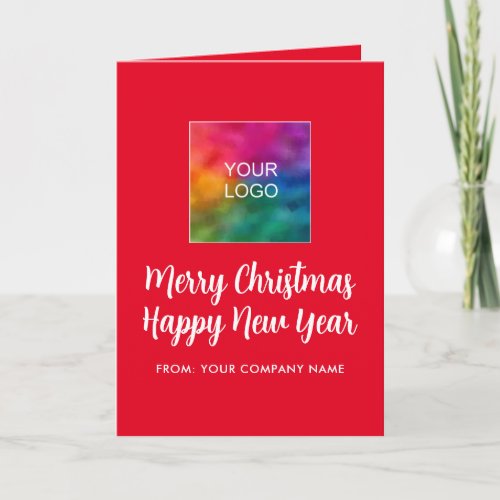 Logo Calligraphy Merry Christmas Happy New Year Card