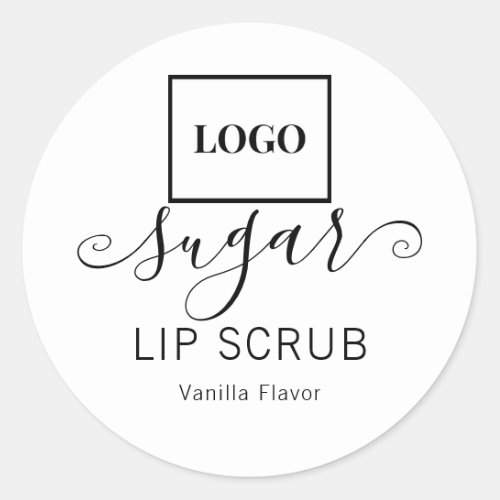 Logo Calligraphy Sugar Lip Scrub Product Label