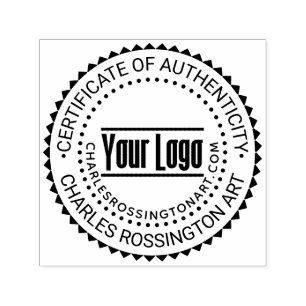 Logo “Certificate of Authenticity” #7 Name URL Self-inking Stamp