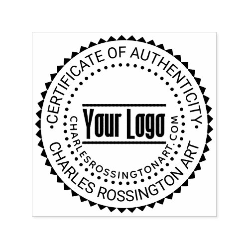 Logo Certificate of Authenticity 7 Name URL Self_inking Stamp