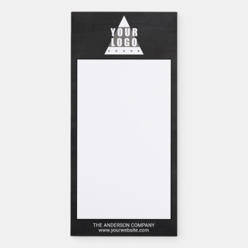 Logo Chalkboard Black Trendy Cool Custom Promo Magnetic Notepad