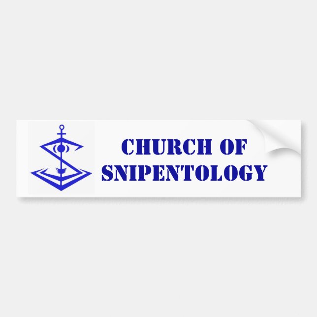 logo, Church of Snipentology Bumper Sticker (Front)