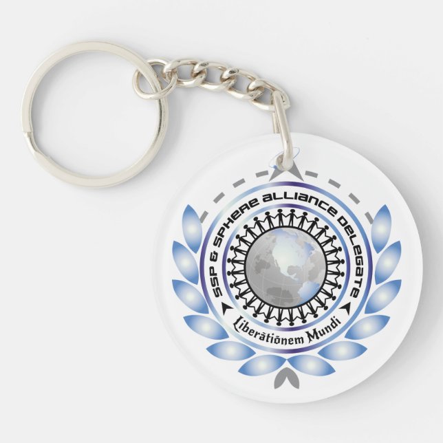 Logo Circular Keychain with customizable back (Front)