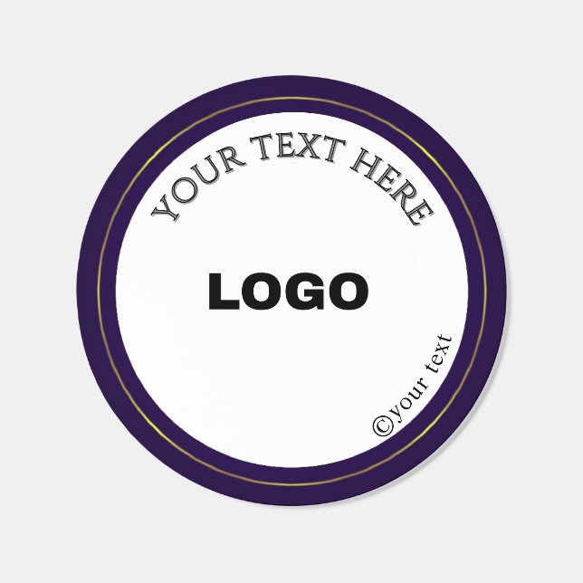 Logo  classic round sticker (Single)