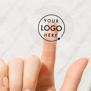 Logo Clear Sticker Roll Business Branded Labels