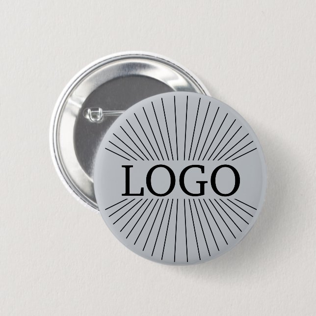LOGO company branding Grey blue Button (Front & Back)