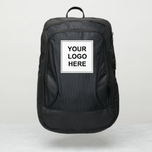 Logo Company Business Branding Modern Black Port Authority® Backpack