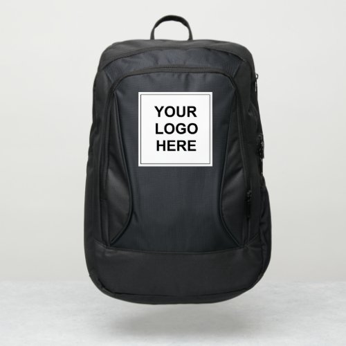 Logo Company Business Branding Modern Black Port Authority Backpack