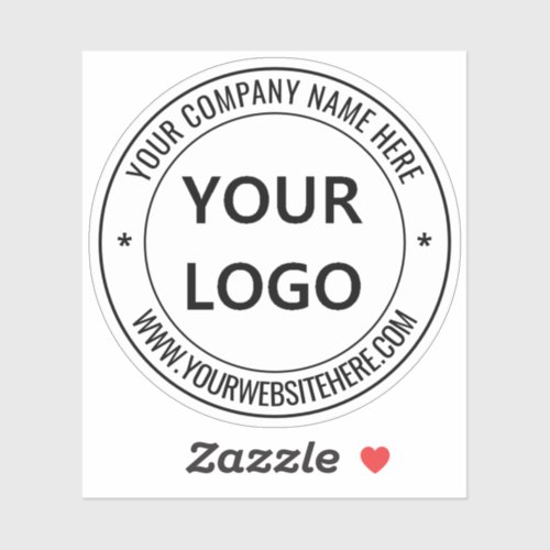 Logo Company Name Info Stamp Promotional Sticker