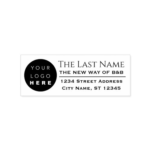 Logo Company Name RSVP Adress Business Consulting Rubber Stamp