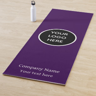 Logo Company Purple Business Corporate Gym Simple Yoga Mat