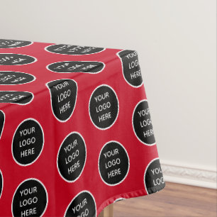 Logo Company Red Business Promotional  Tablecloth