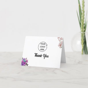 logo corporate company customer Business Letterpress Thank You Card