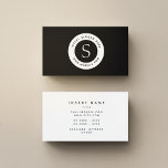 Logo Corporate Modern Black and White Business Card