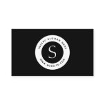 Logo Corporate Modern Black and White Business Card