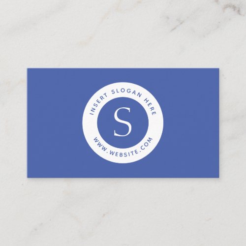 Logo Corporate Modern Medium Blue Business Card