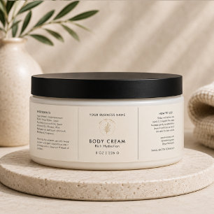 Logo Cosmetic Jar Wrapper Label