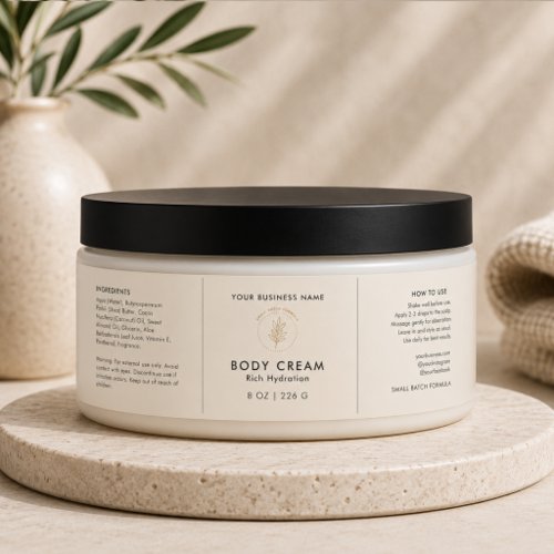 Logo Cosmetic Jar Wrapper Label