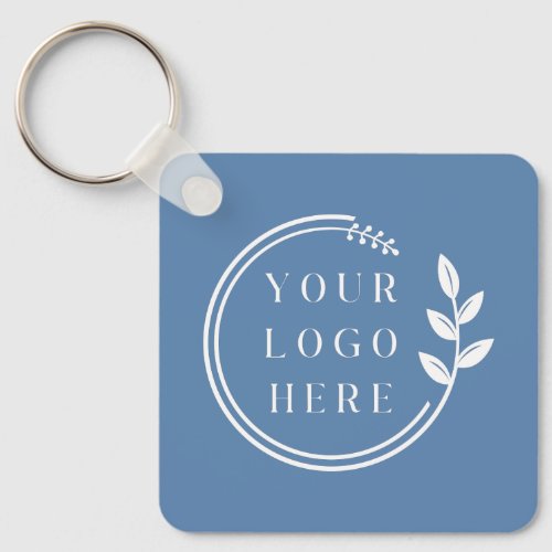 Logo Custom Business Corporate Company Blue Keychain