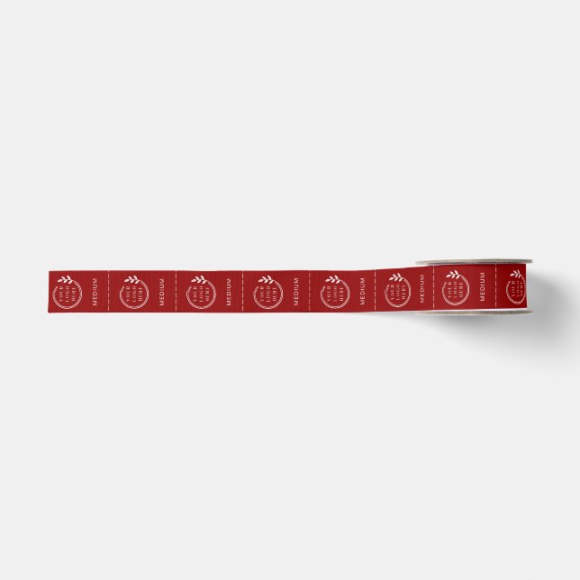Logo Custom Business Garment Care Clothing Labels Grosgrain Ribbon (Front)