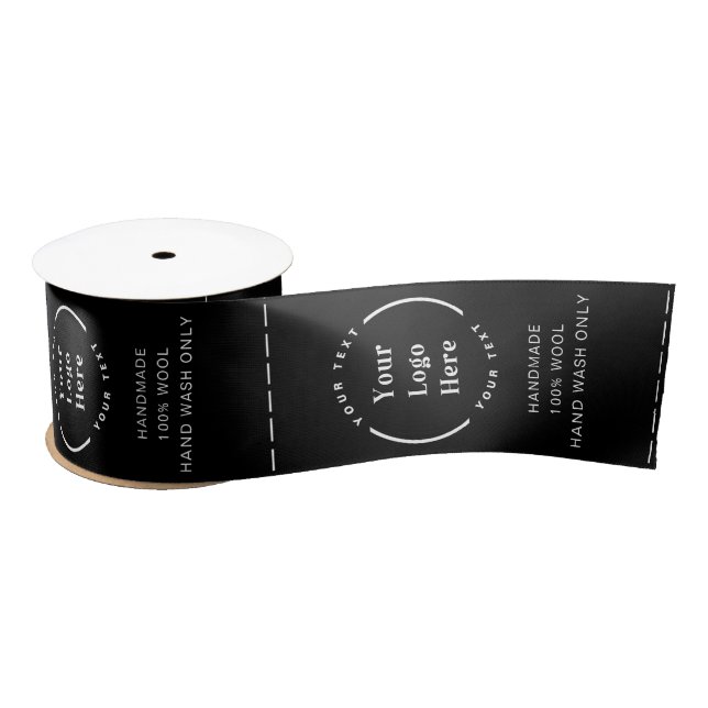 Logo Custom Business Garment Care Clothing Labels Satin Ribbon (Spool)
