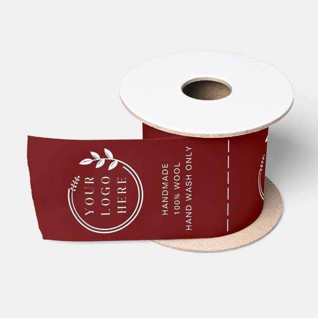Logo Custom Business Garment Care Clothing Labels Satin Ribbon (Spool)