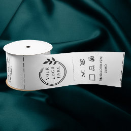 Logo Custom Business Garment Care Clothing Labels  Satin Ribbon