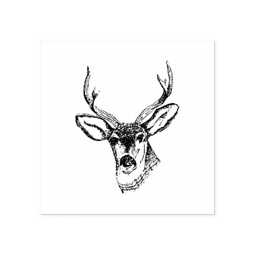 Logo  Custom Design Your Deer Head Wood Art Stamp