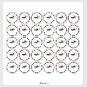 Logo Custom Eyes Lashes Beauty Studio Cosmetics Sticker