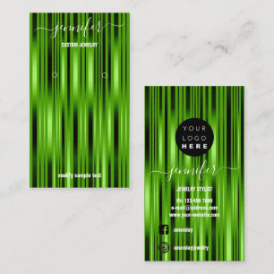 Logo Custom Jewelry Card Social Media Green