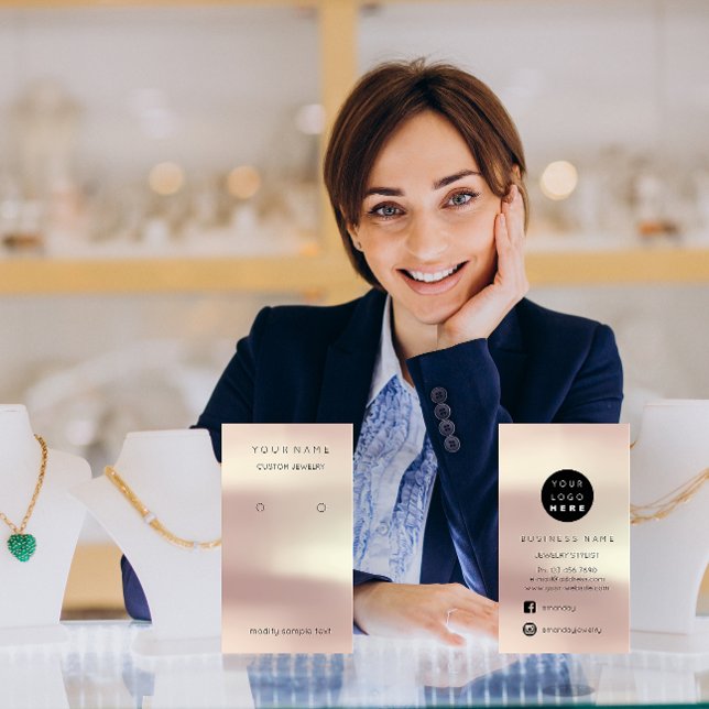 Logo Custom Jewelry Card Social Media Rose (Creator Uploaded)