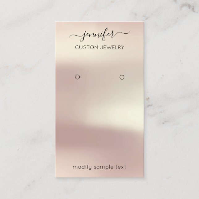 Logo Custom Jewelry Card Social Media Rose (Front)