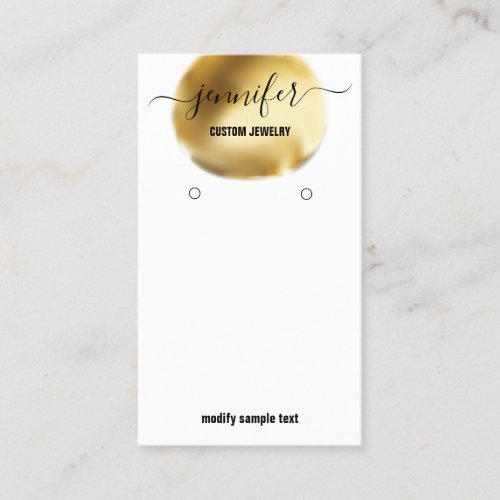 Logo Custom Jewelry Card Social Media White Gold