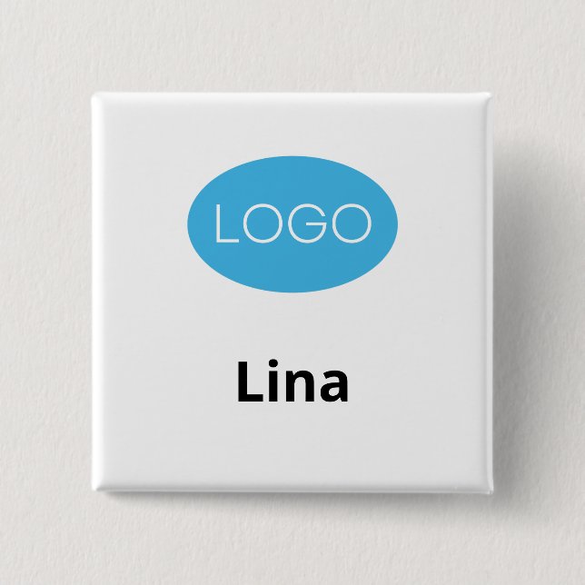 Logo Custom Name Badge Button (Front)