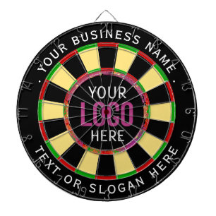 Logo & Custom Text Business Company  Dart Board