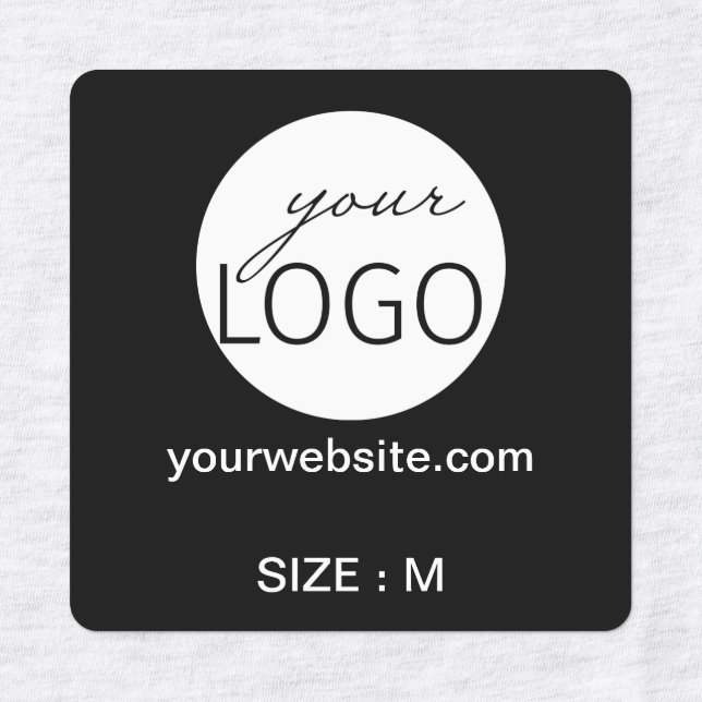 Logo Custom Text Website Size Clothing Garment Labels (Design 2)