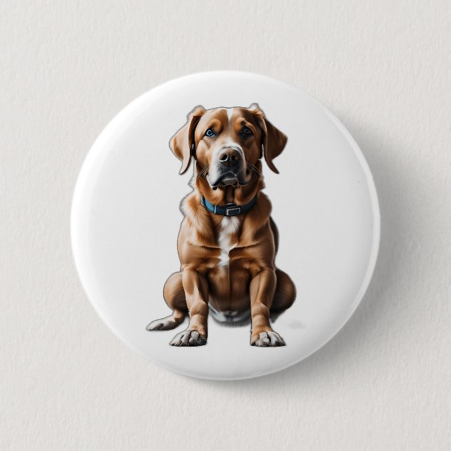 logo design t-shirt dog button (Front)