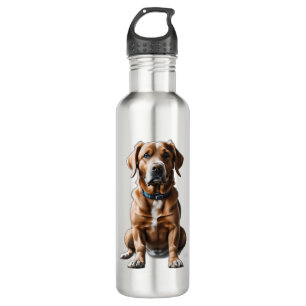 logo design t-shirt dog stainless steel water bottle