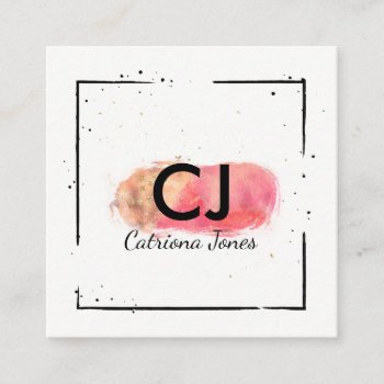 ★ Logo Designed Square Only Square Business Card by laurapapers at Zazzle