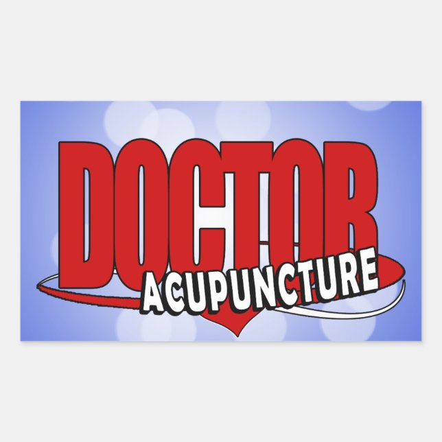 LOGO DOCTOR ACUPUNCTURE RECTANGULAR STICKER (Front)
