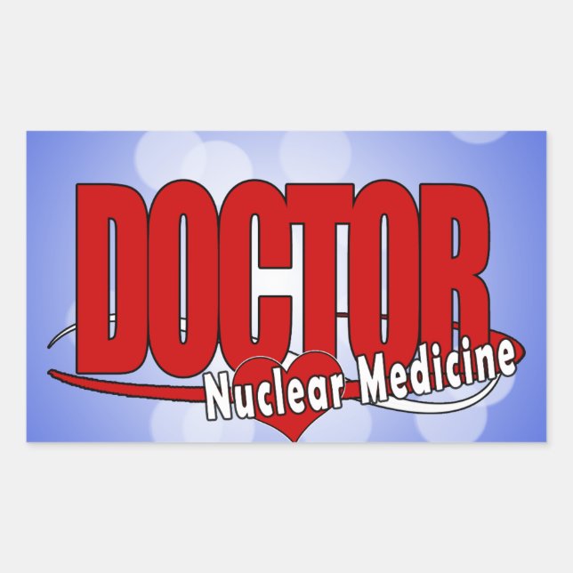 LOGO DOCTOR NUCLEAR MEDICINE RECTANGULAR STICKER (Front)
