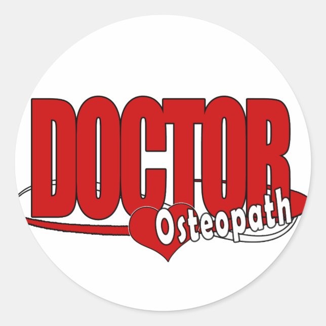 LOGO DOCTOR OSTEOPATH CLASSIC ROUND STICKER (Front)