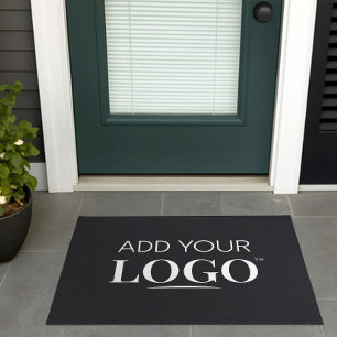 Logo Doormat Modern Black Minimal Front Door Mat