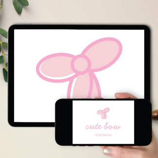 Logo Download Cute Bow | Boutique & Beauty Brand Invitation