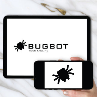 Logo Download Robotic Bug Logo | Tech Brand Invitation
