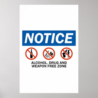 Logo Drug Free For School Poster