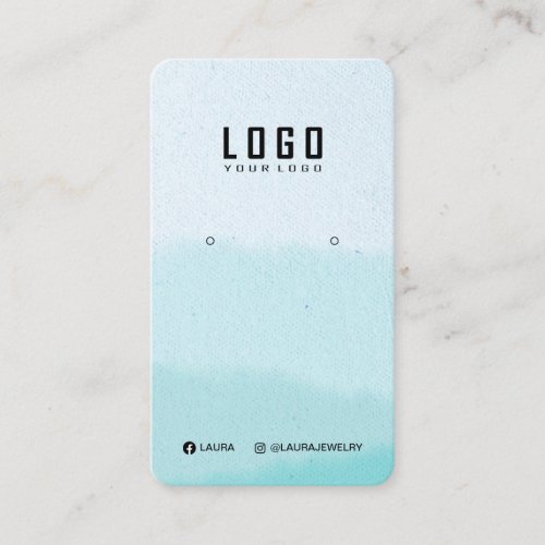 Logo Earring Display Card Social Media watercolor 