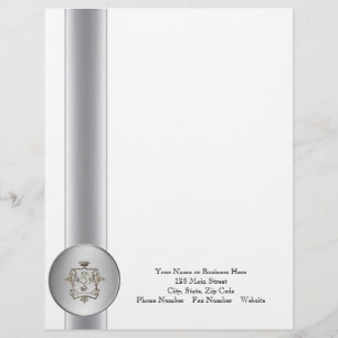 Logo elegant business silver letterhead