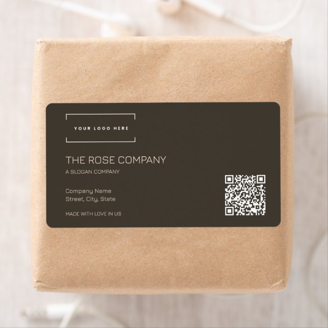 Logo elegant Modern Minimalist QR Code Label (Insitu)
