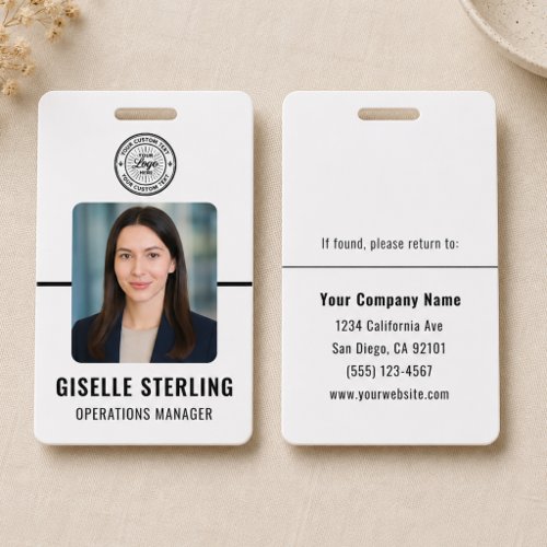 Logo Employee ID Card Badge